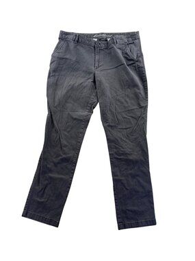 Eddie Bauer Womens Boyfriend Jeans Size 14 Gray Denim Ankle Relaxed Casual